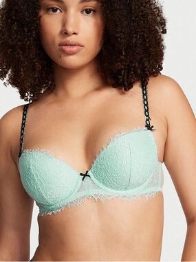 Victoria’s Secret baby blue lace lined Demi bra - 34C 💜